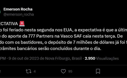 Isso é inacreditável e beira ao amadorismo, o Vasco merece mais: Situação da 777 complica mais uma vez no Cruz-Maltino e liga alerta na diretoria