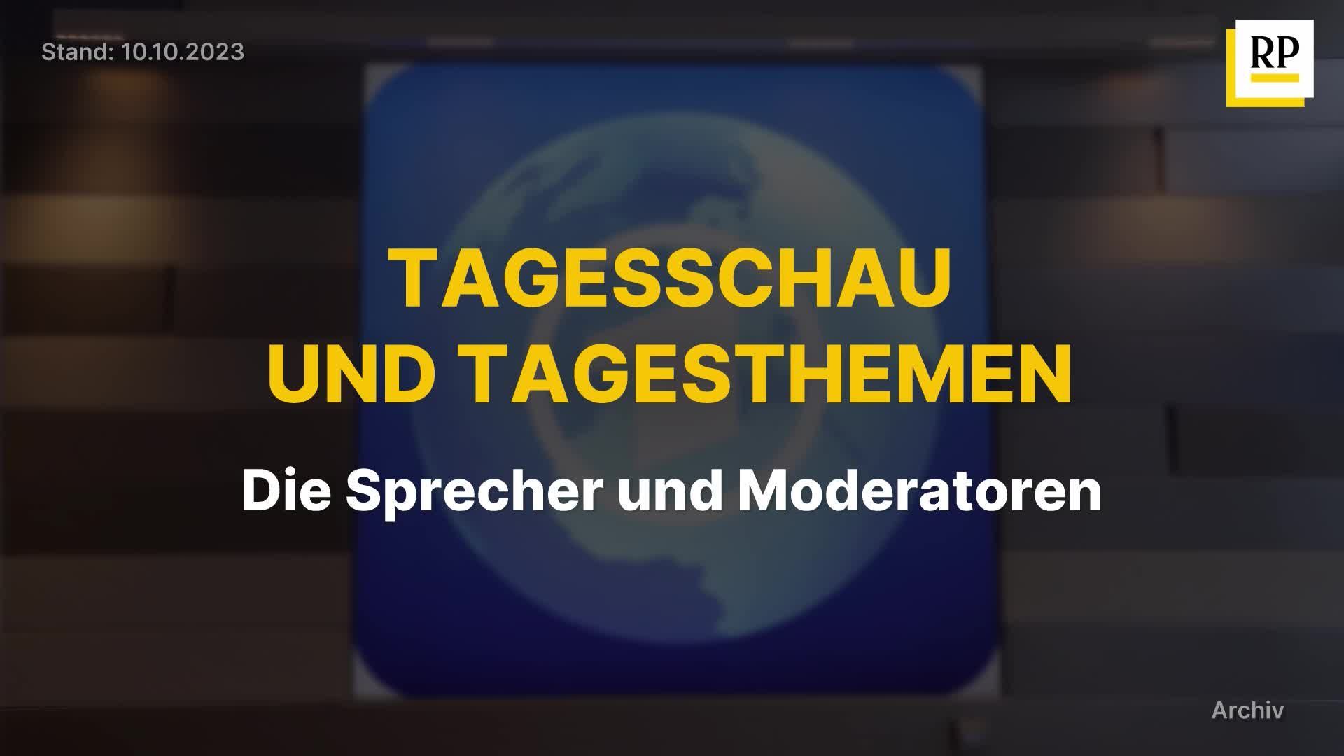 Tagesschau Und Tagesthemen: Das Sind Die Sprecher Und Moderatoren