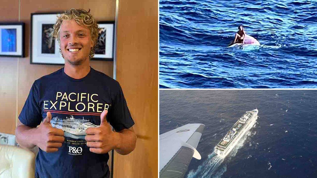 Naked Australian solo rower rescued atop capsized vessel after hours ...