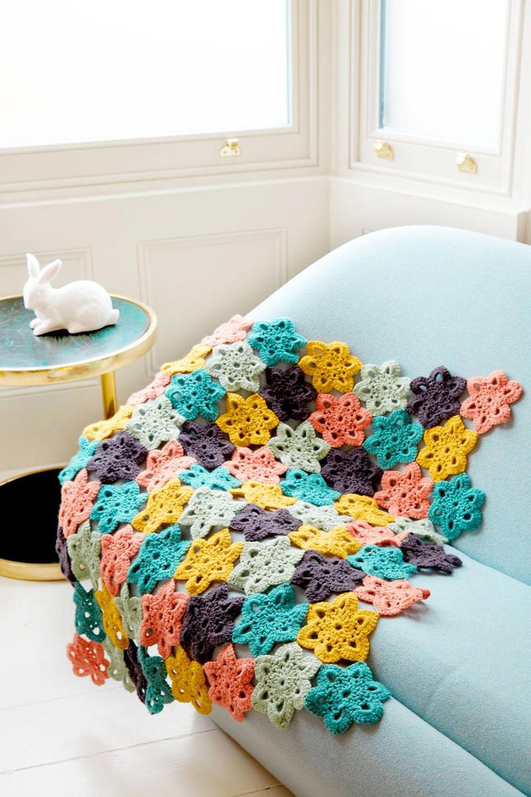 colourful crochet blanket, free crcohet pattern