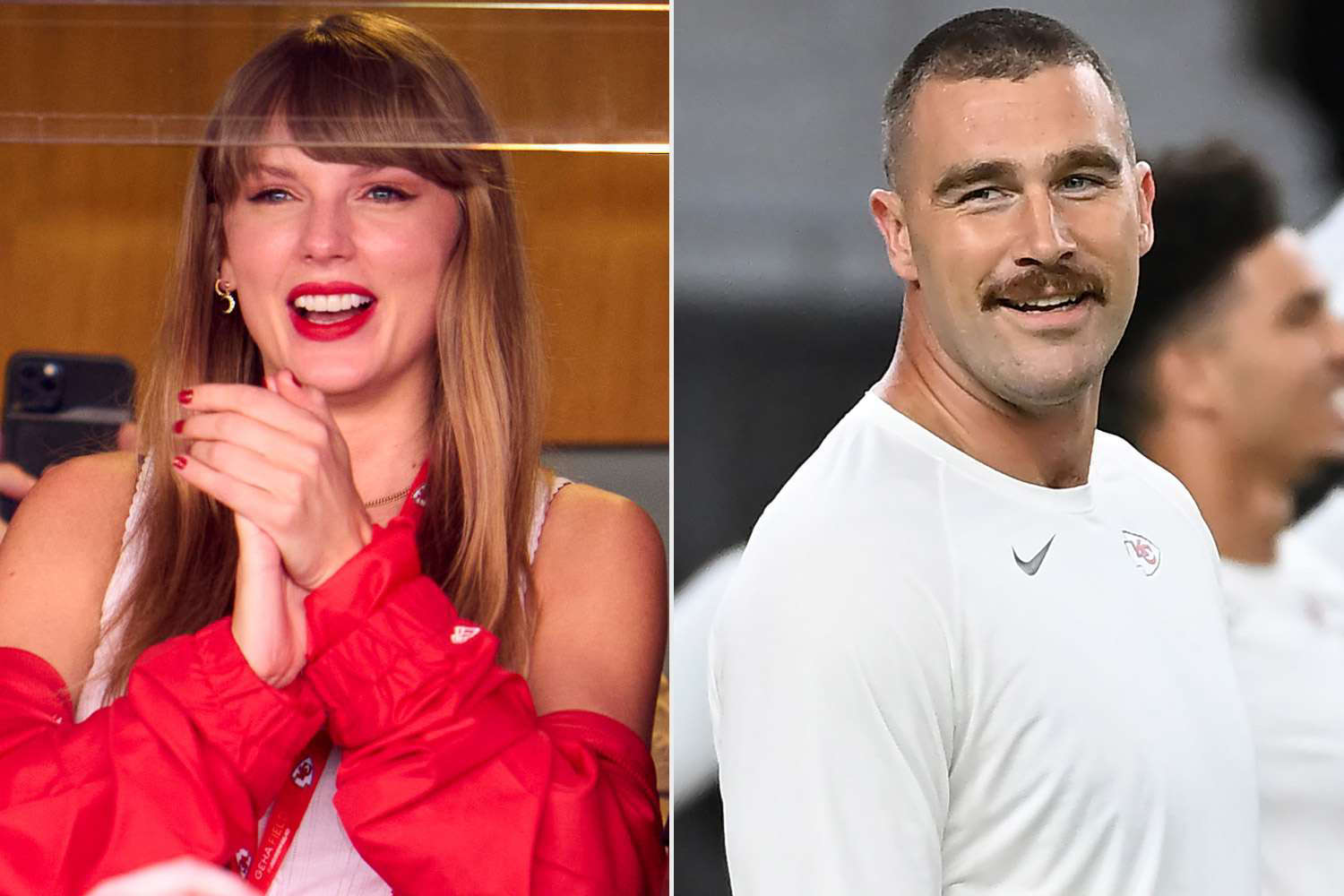 Taylor Swift Supports Travis Kelce At Nye Game Sporting Matching Kansas City Chiefs Jacket