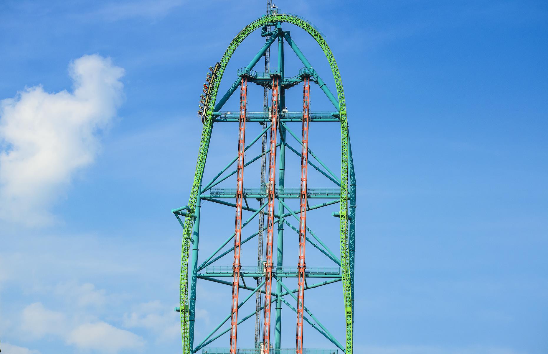 <p>Test your nerves at New Jersey's squeal-inducing Six Flags Great Adventure theme park. It's home to the record busting Kingda Ka, officially the tallest roller coaster in the world thanks to its inverted, U-shaped loop, which shoots up to 456 feet (139m), or around 45 stories. It's also the fastest roller coaster in North America, with riders whizzing from 0 to 128 miles per hour (206km/h) in just 3.5 seconds, before plummeting down towards the ground in a 270-degree spiral. </p>