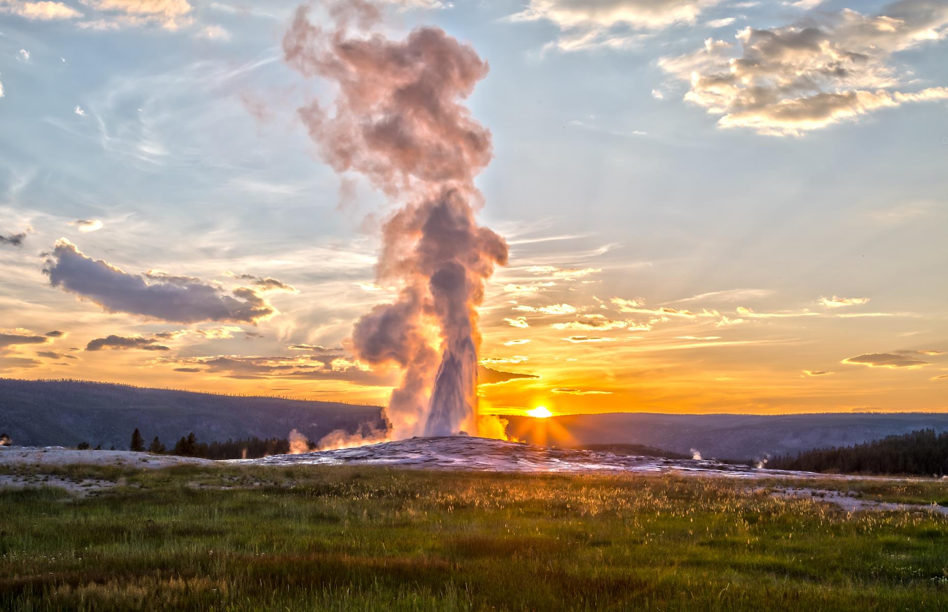 <p>On 1 March 1872, Yellowstone became the world’s first ever national park during the presidency of Ulysses S Grant in order to protect the extraordinary landscape. There are many more record-breaking things about this vast wilderness, which spreads 3,472 square miles (8,992sq/km) across Wyoming, Montana and Idaho. It has 10,000 hydrothermal features – more than the rest of the world combined. It's home to 67 mammal species and has the largest concentration of wildlife in the country’s lower 48 states. The park is especially famed for its bison and is also the only place in the US where these bulky beasts have lived continuously since prehistoric times.</p>  <p><a href="https://www.loveexploring.com/galleries/135655/surprising-us-national-park-facts-you-probably-didnt-know?page=1"><strong>Surprising facts about America's national parks</strong></a></p>