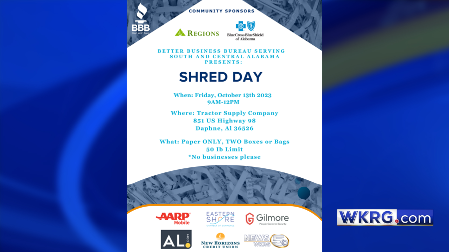 Better Business Bureau Shred Day happening in October