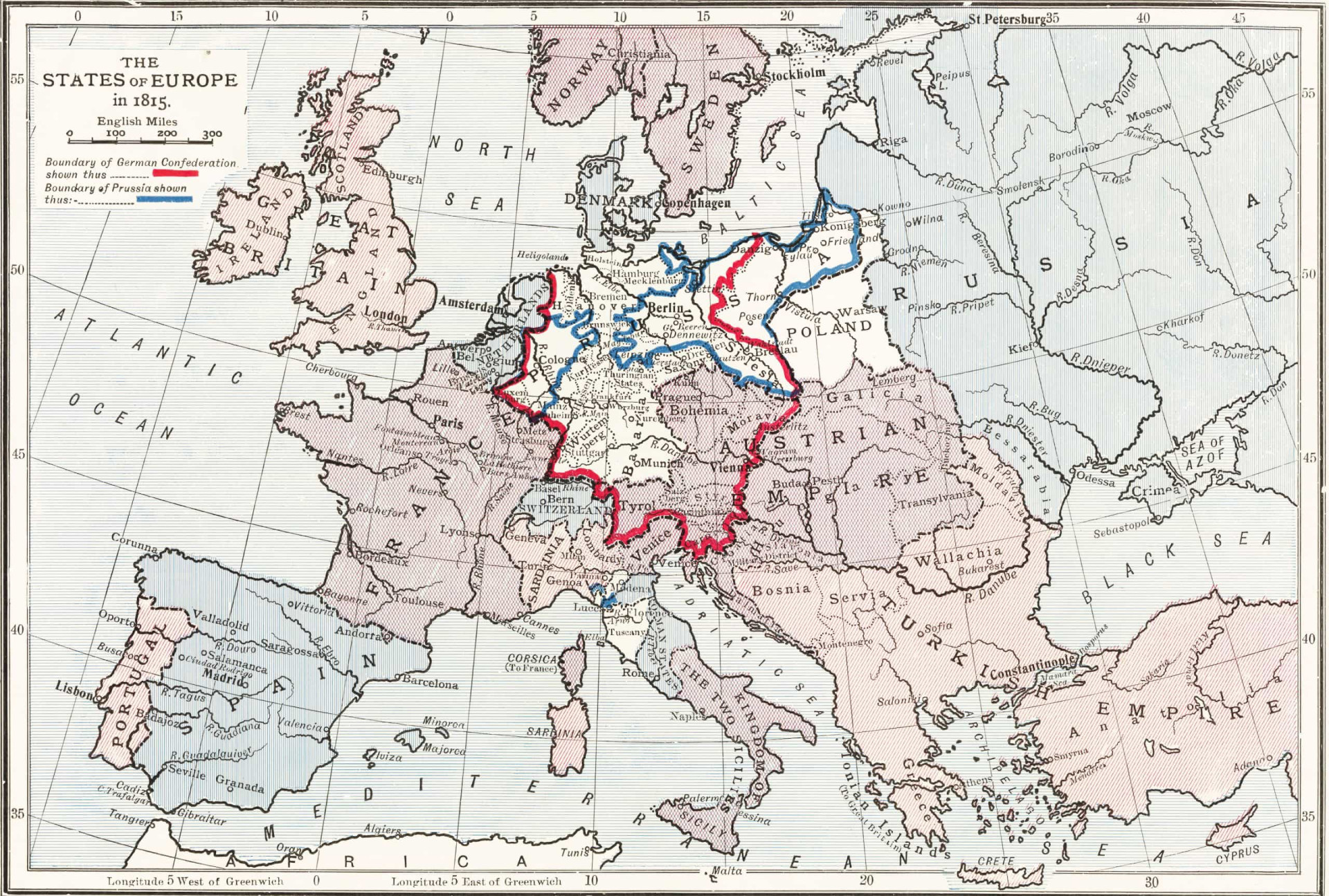 Пруссия 1815. Карта Пруссии 1848. Германский Союз 1815 карта. Германский Союз 1815 флаг.