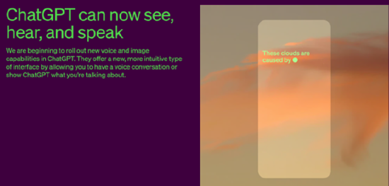 ChatGPT重大更新：实现双向互动「听、说、看」