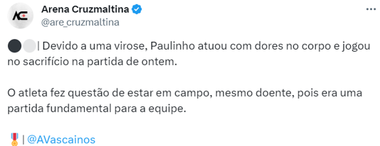 Informação de última hora: Bastidores do Vasco vem à tona e situação de Paulinho impressiona