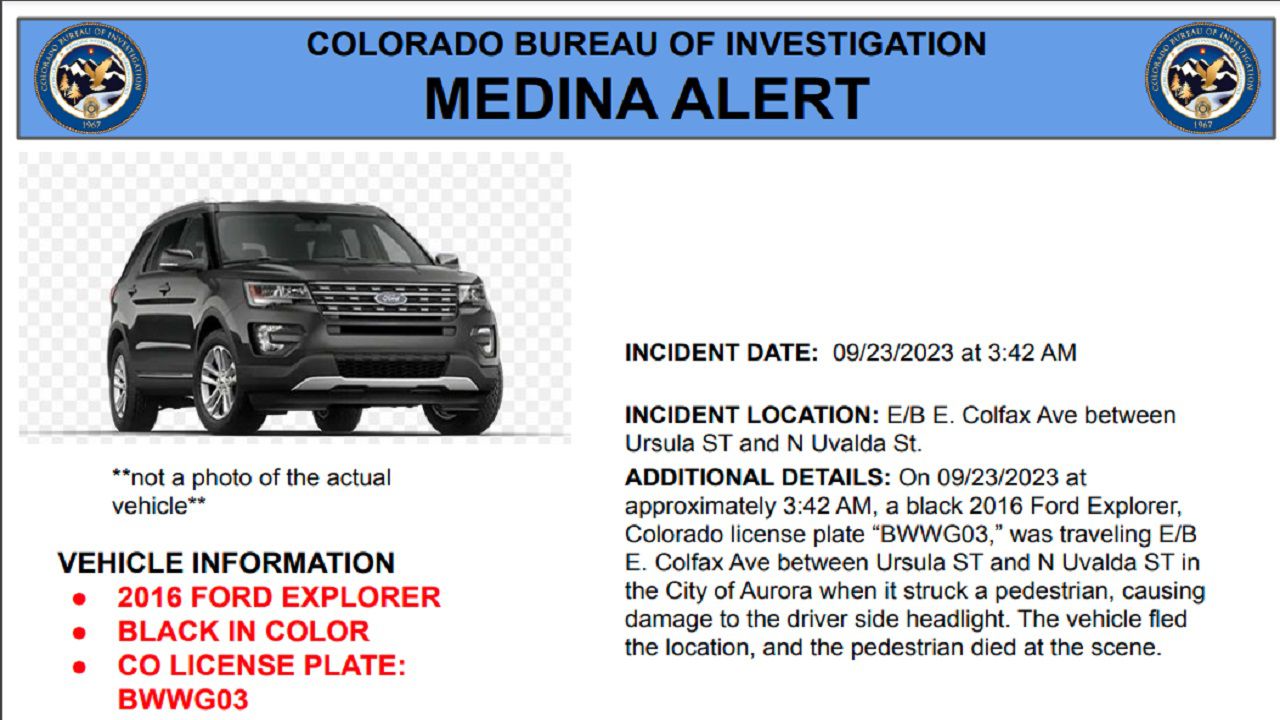 Statewide Alert Issued In Colorado For Deadly Hit And Run Crash   AA1hm3i5.img