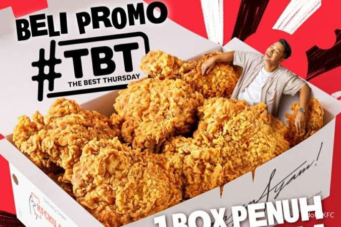 Promo KFC The Best Thursday Kamis 4 April 2024, Beli 5 Ayam Hanya Rp 60 ...