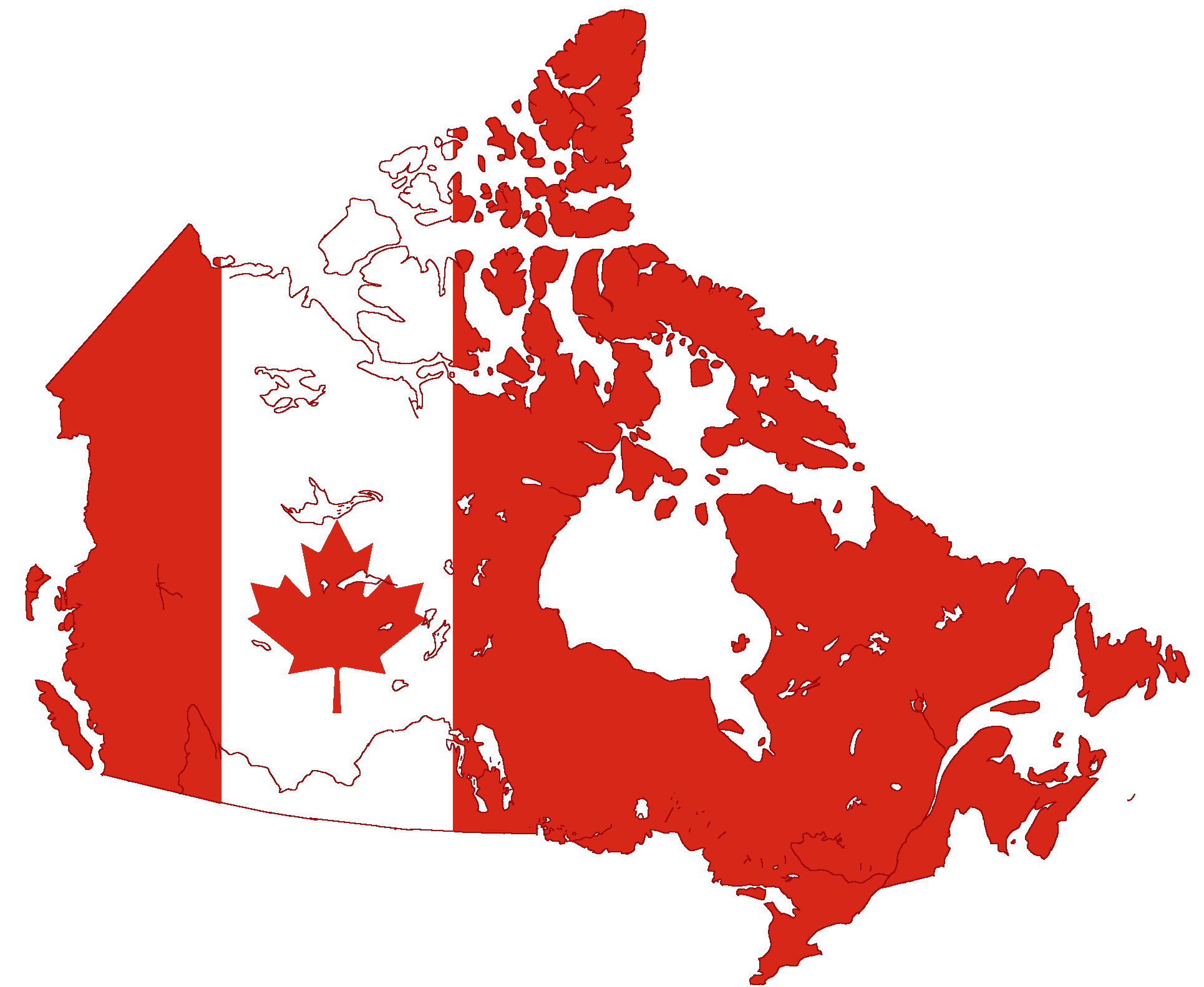 Canada is the second largest