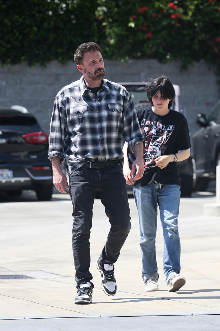 Ben Affleck walks alongside his daughter Seraphina for a lunch date on June 8, 2023. The two of them were dressed low-key for the daddy-daughter outting. 