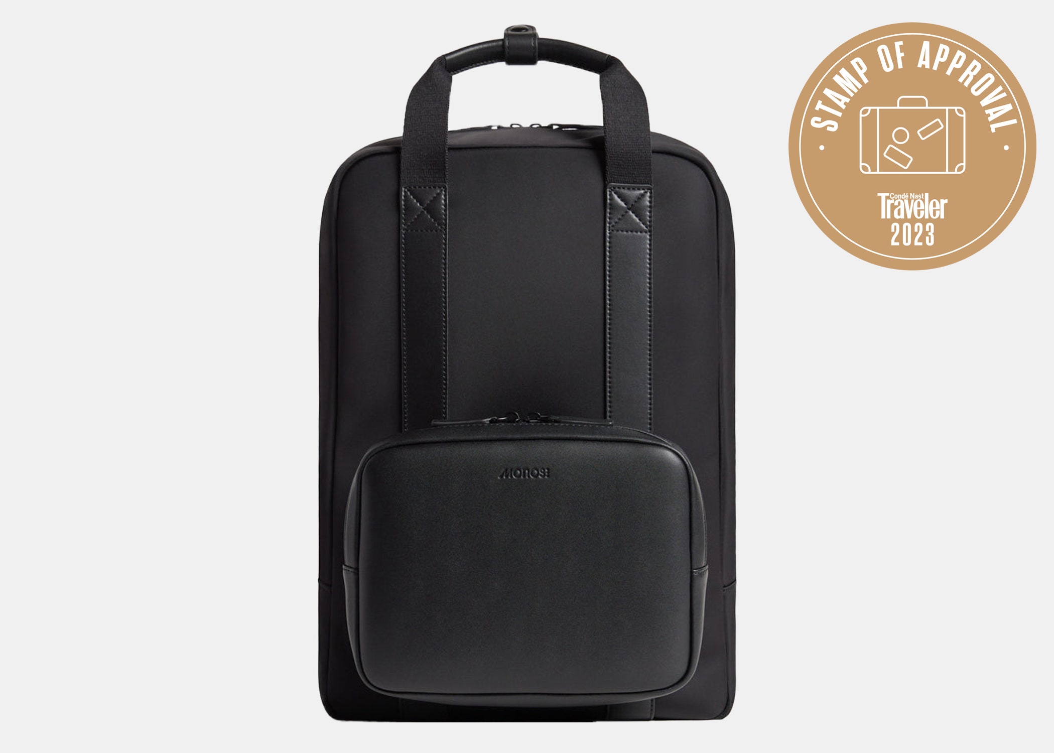<p>This design-forward vegan leather bag is just the thing for travelers looking for a more elevated backpack. According to senior commerce editor <a href="https://www.cntraveler.com/contributor/madison-flager?mbid=synd_msn_rss&utm_source=msn&utm_medium=syndication">Madison Flager</a>, “it’s a comfortable bag to wear, and fits a lot—I’ve used it as an overnight bag. I do think it’s a great backpack, especially for commuters or for work trips where you want the practicality of a backpack while also looking polished." Whether you're headed on a weekend trip, carrying necessities on your daily commute, or using it as a carry-on bag, the Monos Metro backpack is a smart choice. The inner laptop compartment fits a 15" laptop, and there's a built-in trolley sleeve, top carry handle, and adjustable shoulder straps. The bag also comes with a Metro Kit, a modular pouch that snaps securely onto the front of the backpack, so you can keep essentials like a phone, earbuds, and hand sanitizer nearby.</p> <p><strong>Pros:</strong> Multiple pockets, trolley sleeve, and comes with a removable pouch<br> <strong>Cons:</strong> Not very lightweight and can feel bulky</p> $215, Monos. <a href="https://monos.com/products/metro-backpack?variant=32562632851530">Get it now!</a><p>Sign up to receive the latest news, expert tips, and inspiration on all things travel</p><a href="https://www.cntraveler.com/newsletter/the-daily?sourceCode=msnsend">Inspire Me</a>