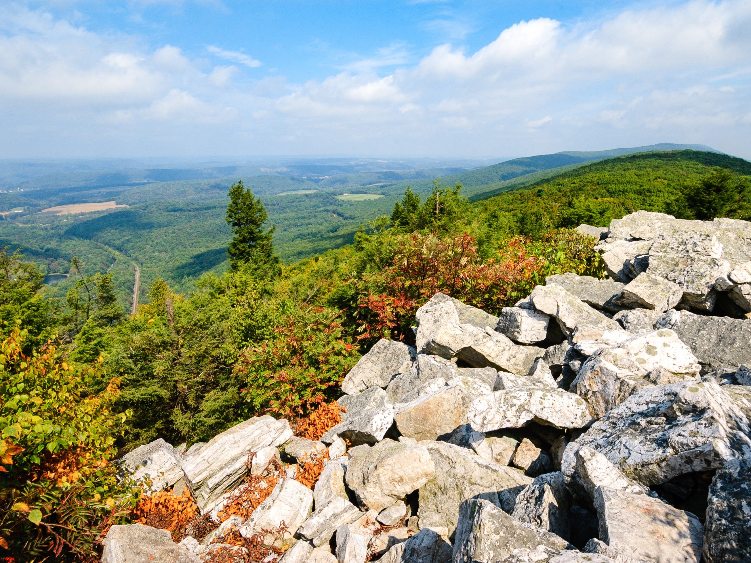 <p>Lehigh Valley, Pennsylvania, is tucked into the rolling mountains of the countryside, and it's a great way to get away from the hustle and bustle of city life.</p><p>The <a href="https://www.hawkmountain.org/">Hawk Mountain Sanctuary</a> offers 8 miles of easy-to-moderate trails. Throughout the hikes, visitors can enjoy views of vistas and soaring raptors (birds of prey). </p>