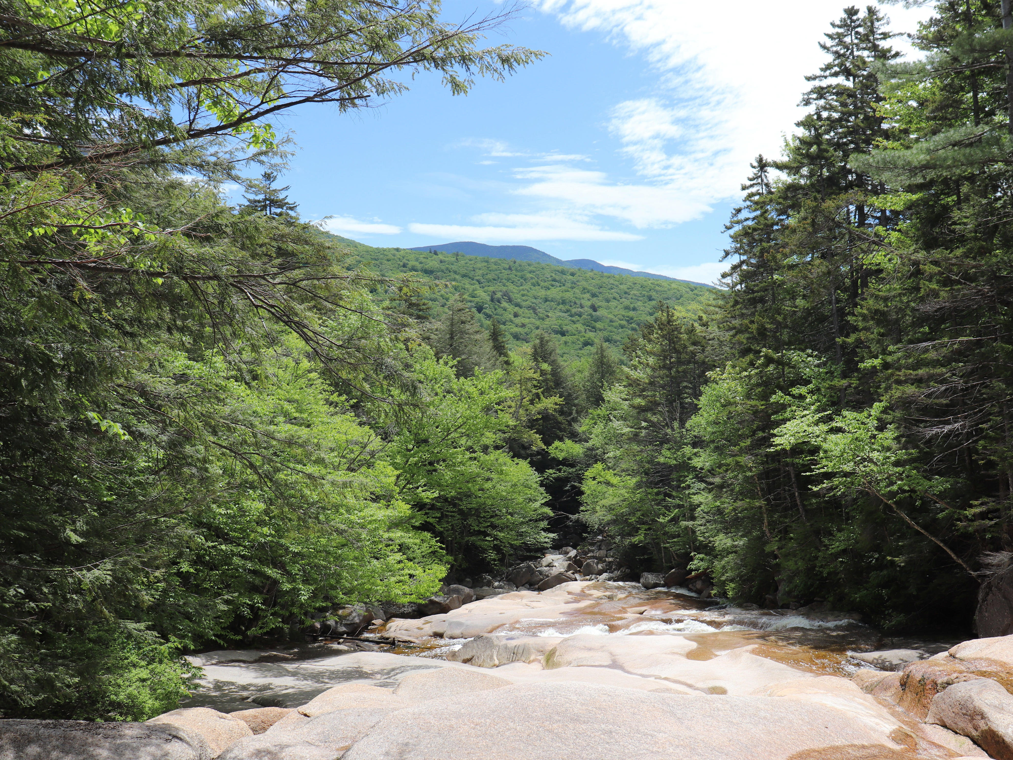 <p>Although this moderate hike can be completed in a day, there are also two campsites along the path for those who want to make a weekend out of it.</p><p>"The good thing about it — or bad, depending on what you are looking for — is that the trail is flat and protected, so the conditions will be the same throughout your hike. Even though it is 9.8 miles long, the fact that it is pretty flat makes it easy for a family to do if they are willing to spend the whole day," Trevor Peschek, a hiking enthusiast who works for <a href="https://www.wanderu.com/">Wanderu</a>, told Insider.</p><p>He also said that you'll encounter two beautiful waterfalls, Franconia Falls and Thirteen Falls, along the path.</p>