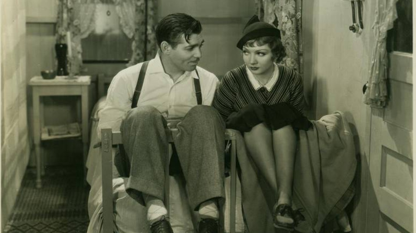 <p><strong>> Starring:</strong> Clark Gable, Claudette Colbert, Walter Connolly, Roscoe Karns, Jameson Thomas</p> <p>This screwball comedy follows the adventures of a runaway heiress who has just eloped with an aviator who is only after her family's fortune, and an out of work news reporter who is after a great story. Their cross-country trip gets the reporter his story, but what he truly wants is her.</p>