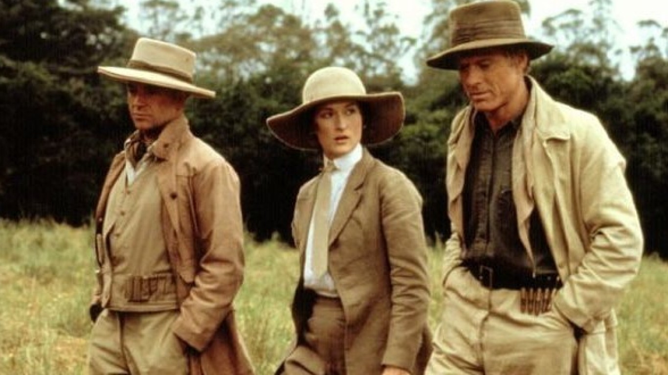 <p><strong>> Starring:</strong> Meryl Streep, Robert Redford, Klaus Maria Brandauer, Michael Kitchen</p> <p>Based on the life of Danish author Karen Blixen, who wrote under the pen name Isak Dinesen, "Out of Africa" recounts the time that Blixen spent in Kenya, married to a man she didn't love, attempting to run a farm, and eventually falling for a freewheeling hunter whose plans for the future could never mesh with her own.</p>