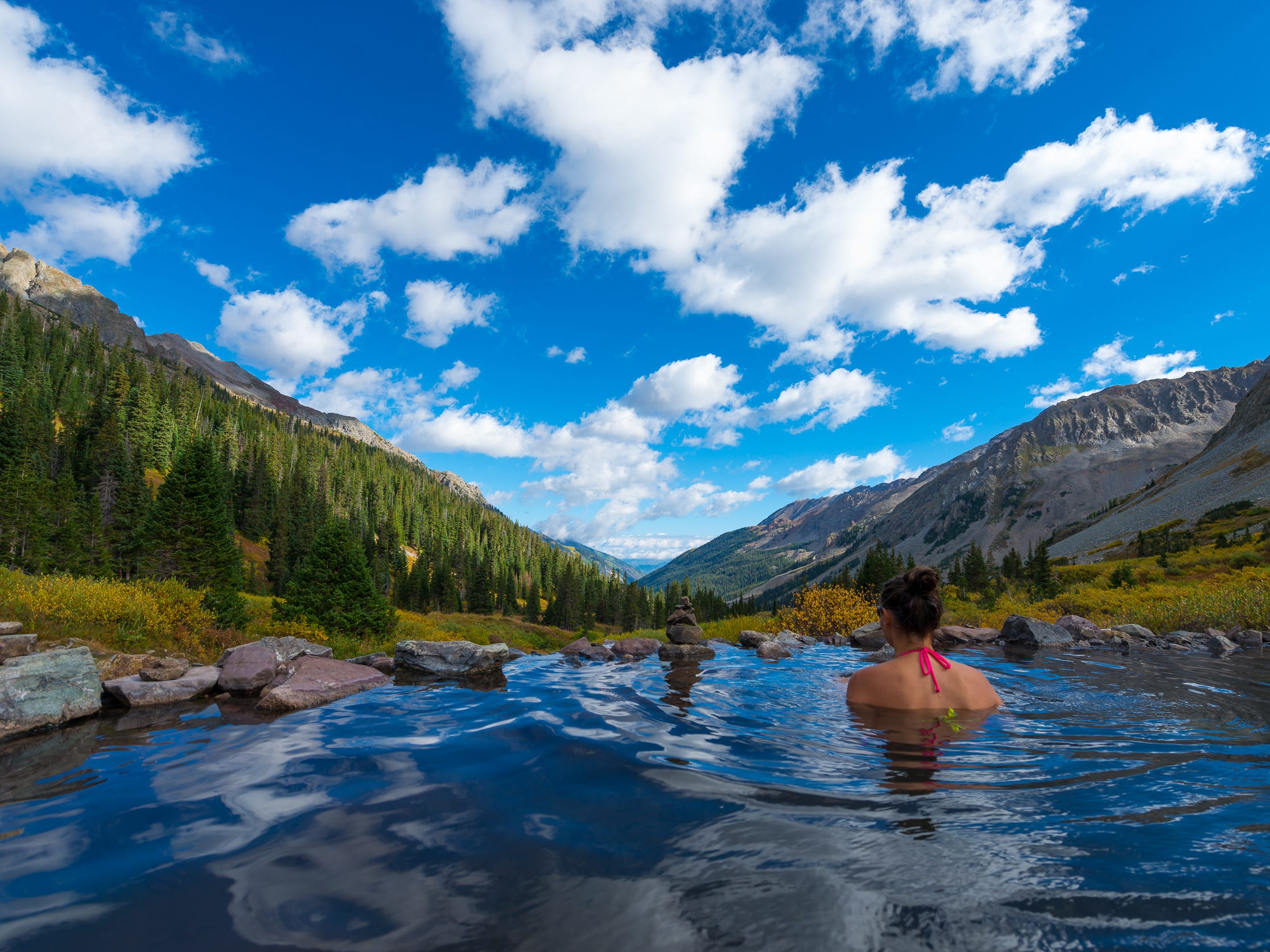 <p>Nothing is better than <a href="https://www.alltrails.com/trail/us/colorado/conundrum-creek-trail-to-conundrum-hot-springs">hiking along</a> the stunning Elk Mountains and ending your journey with a dip in a hot spring. </p><p>"The views are stunning along the whole hike, but especially from the 102-degree pool," Paul Ronto, Content Director at <a href="http://runrepeat.com">RunRepeat</a> and avid outdoorsmen, told Insider.</p><p>He also advised that permits are required, so make sure to read <a href="https://www.recreation.gov/permits/273336">how to get one</a> before making the trek.</p>