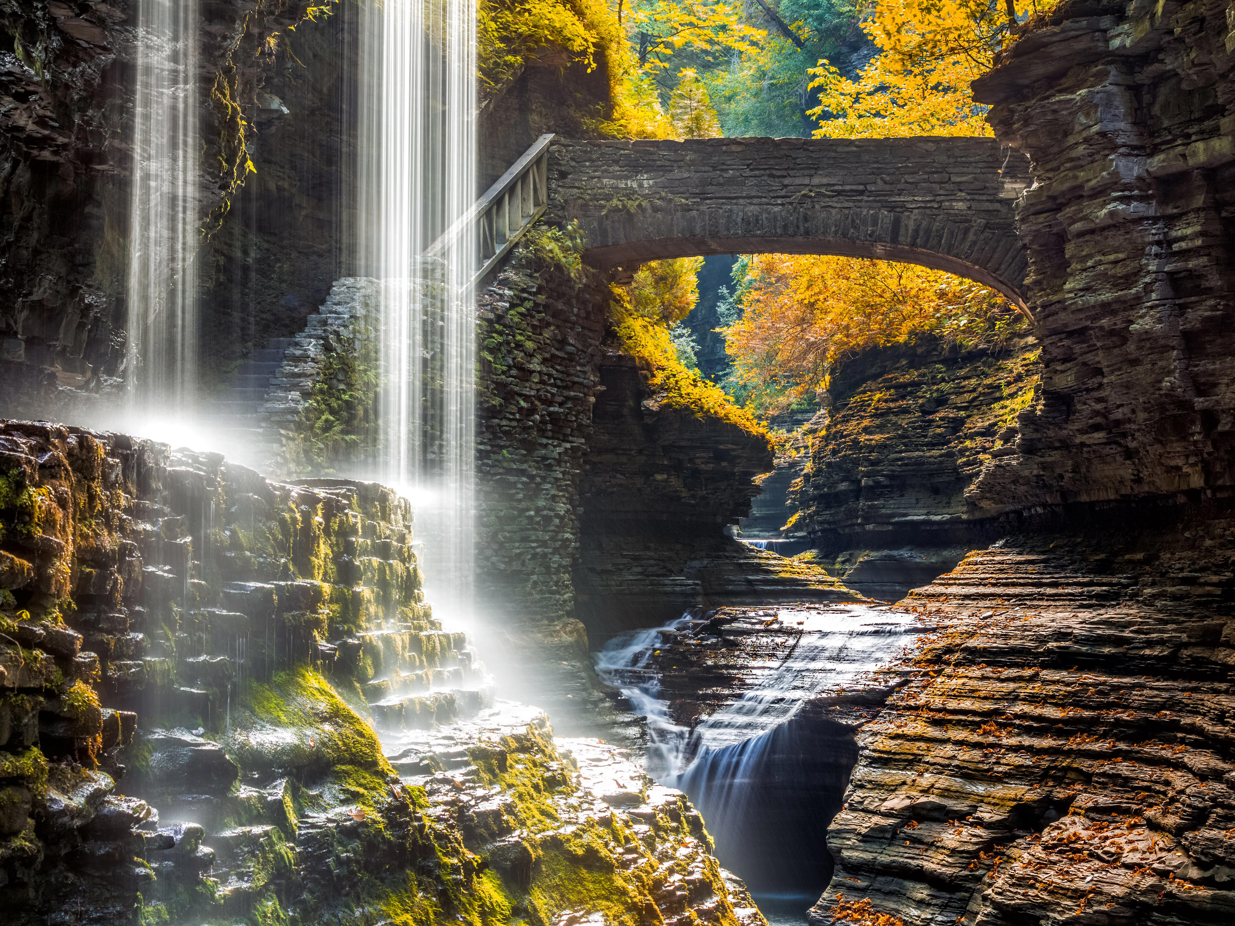 <p>The natural beauty of this region is truly spellbinding, and you can enjoy 19 cascading waterfalls along the trail. The <a href="https://parks.ny.gov/parks/142/">park offers an easy to moderate hike</a> with lots of stairs on most of the paths.</p><p><a href="https://www.insider.com/best-state-parks-to-visit-across-america">Watkins Glen State Park</a> was also selected from more than 6,000 state parks across the nation as a nominee in the <a href="http://www.10best.com/awards/travel/best-state-park/">USA Today Readers' Choice Poll for best state park in the United States</a> in 2015 and came in third place overall.</p>