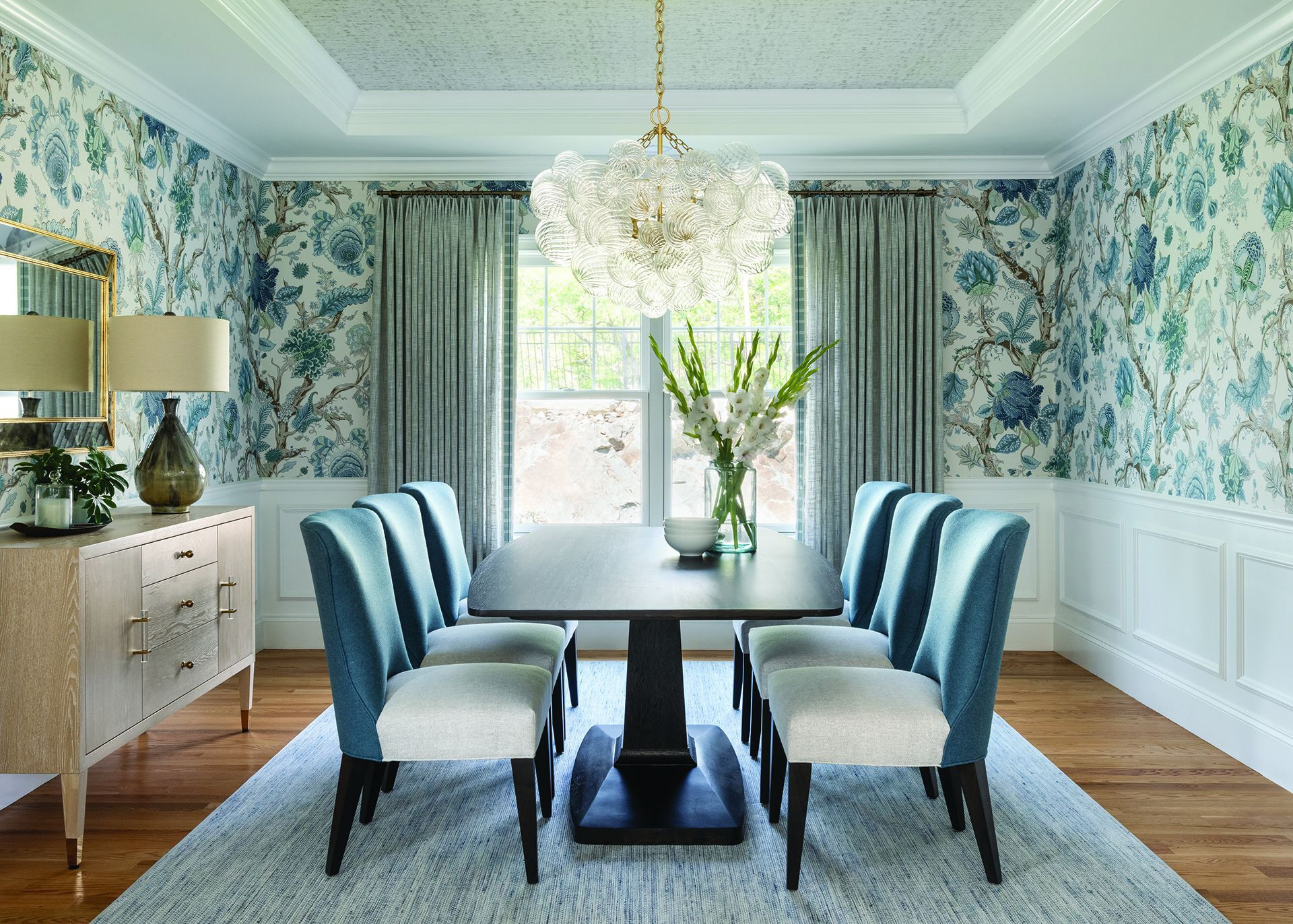 Home design ideas: A traditional dining room with an infusion of flare