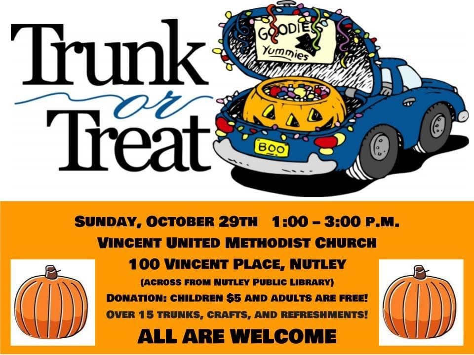 Nutley's Favorite Trunk or Treat Returns to Vincent United Methodist