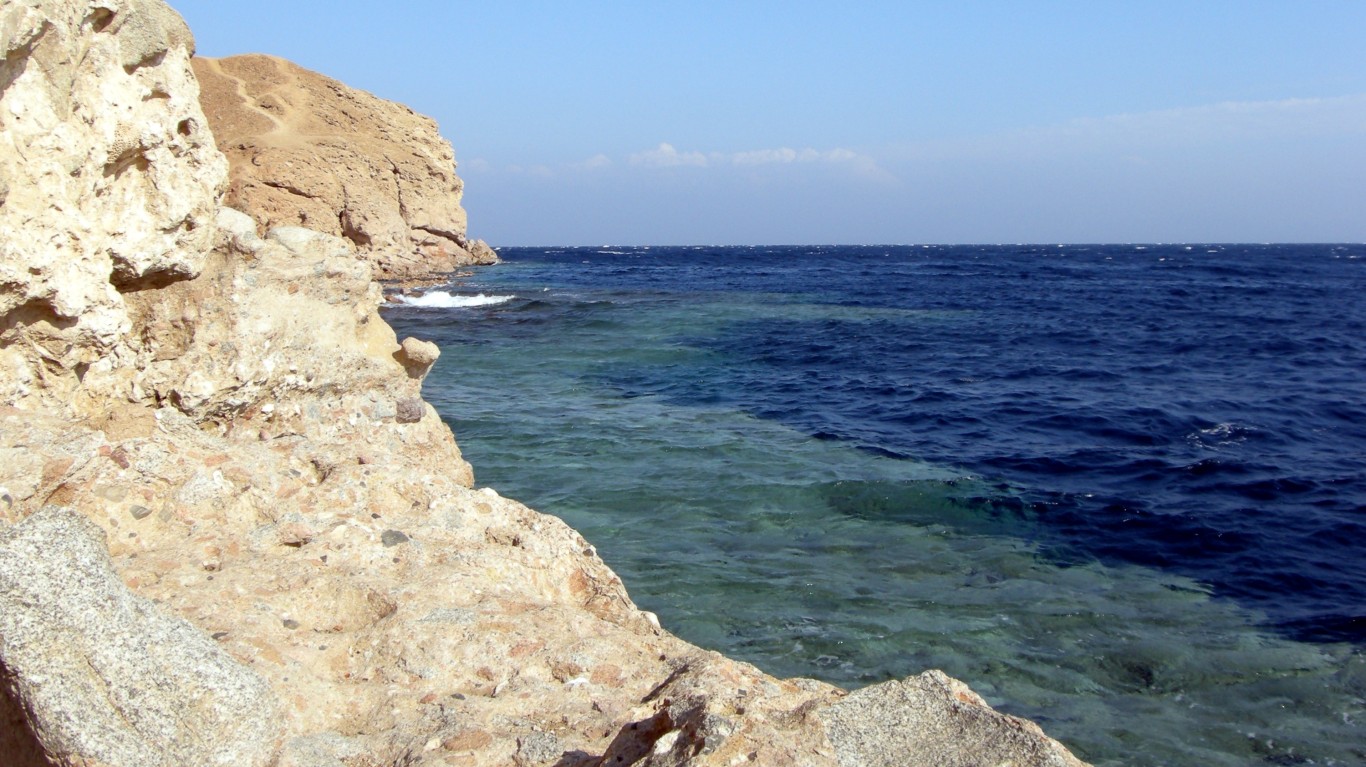 <p><strong>> Location:</strong> Sinai, Egypt, on the coast of the Red Sea</p> <p>A 300-foot sinkhole that draws scuba divers and free divers, this notorious attraction has claimed an estimated 200 lives in recent years. A narrow tunnel called the Arch leads from the hole into open waters, and is the site of most of the accidents, as divers can become disoriented in the tunnel and drown.</p> <p><span><strong><a href="https://247wallst.com/special-report/2023/02/13/americas-most-dangerous-beaches/?utm_source=msn&utm_medium=referral&utm_campaign=msn&utm_content=americas-most-dangerous-beaches&wsrlui=471944413">ALSO READ: America's Most Dangerous Beaches</a></strong></span></p>