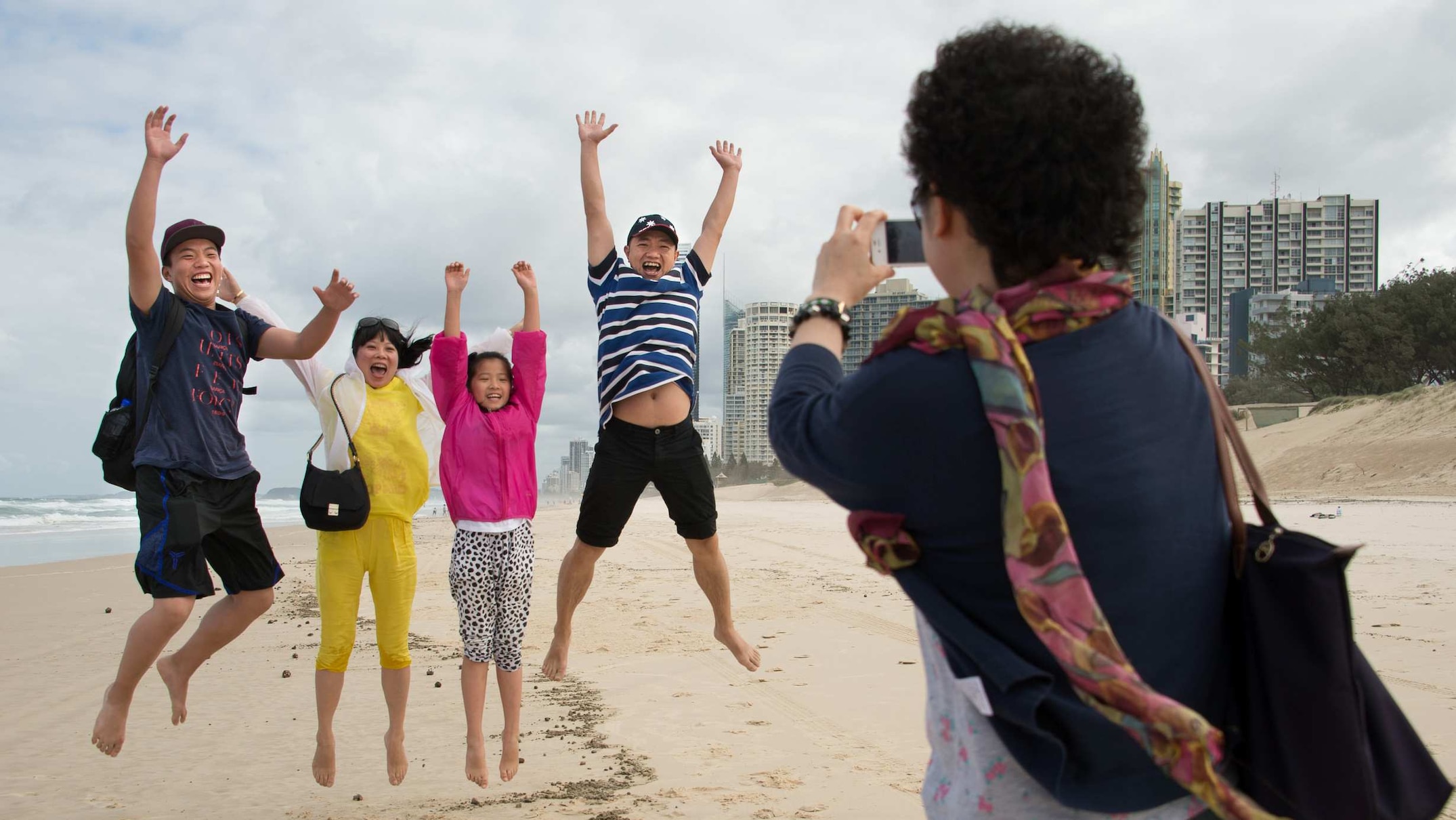 Chinese Tourist on the Beach