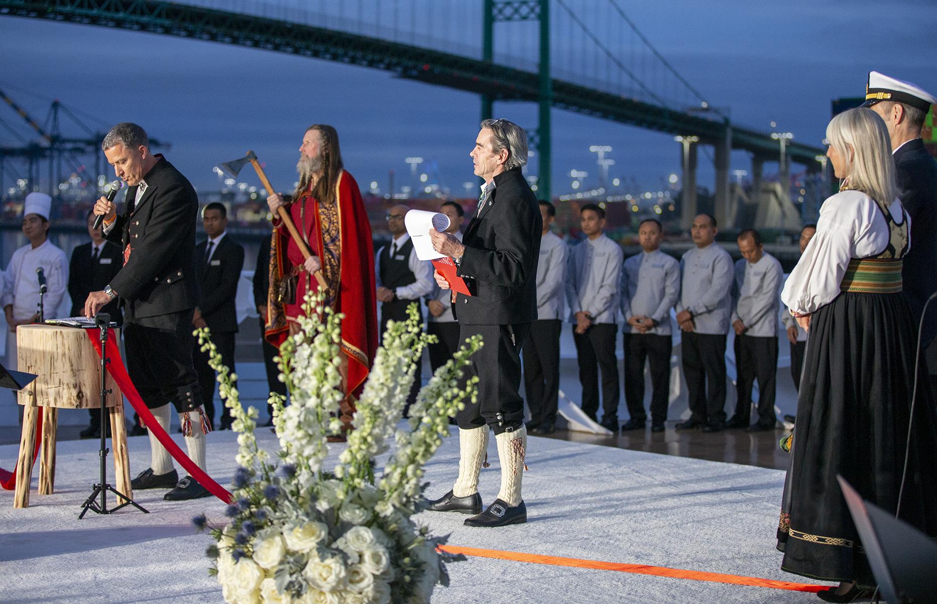 <p>Simply swinging a bottle against the side of a ship is so passé. In January 2023 <a href="https://www.vikingcruises.co.uk">Viking</a> christened new luxury ship Viking Neptune. The ship’s godmother Nicole Stott (a retired NASA astronaut) used a traditional Viking broad axe to cut the rope, which sent a bottle of fizz smashing into the ship. A 13-day Mediterranean Odyssey cruise with Viking costs £4,790 ($5,911).</p>