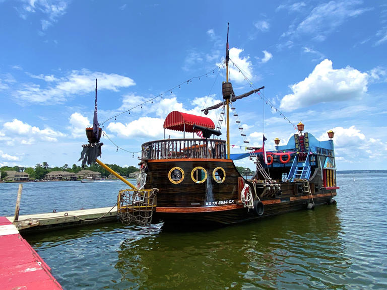 Enjoy a Jolly Pirate Ship cruise on Texas's Lake Conroe.