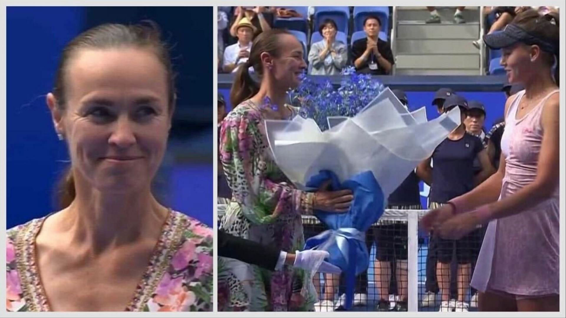 Martina Hingis attends awards ceremony for Toray Pan Pacific Open
