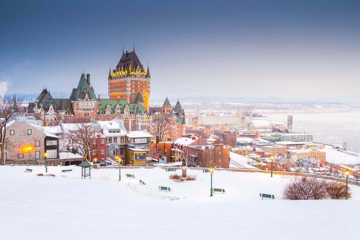 <p> For a taste of European splendor without crossing the pond, head to French-peaking Quebec City. You can feel the history while exploring the narrow streets dotted with stone buildings in the city center, which dates back to 1608. Though it's quite cold, it's particularly cold in the winter when blanketed in snow. </p><p><a class="body-btn-link" href="https://go.redirectingat.com?id=74968X1553576&url=https%3A%2F%2Fwww.tripadvisor.com%2FHotel_Review-g155033-d155626-Reviews-Hotel_Le_Germain_Quebec-Quebec_City_Quebec.html&sref=https%3A%2F%2Fwww.elledecor.com%2Fpromotions%2Fg45308430%2Fbeautiful-cities-to-visit%2F">Shop Now</a> <strong><em>Hôtel Le Germain Québec</em></strong></p>