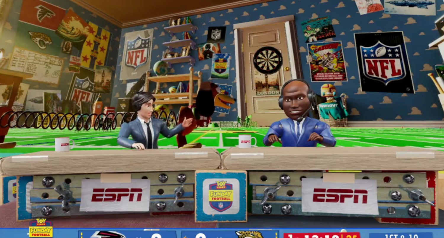 ESPN’s ‘Toy Story’ alternate NFL broadcast sparked discussion
