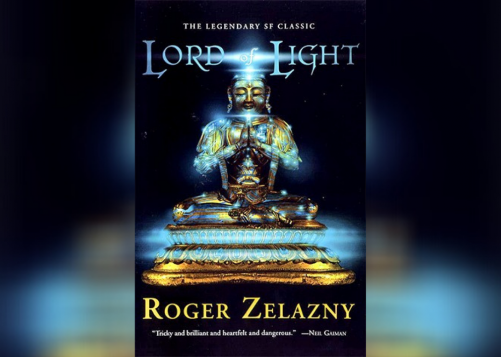 <p>- Author: Roger Zelazny<br> - Date published: 1967</p>  <p>In "<a href="https://www.goodreads.com/book/show/13821.Lord_of_Light">Lord of Light</a>," Earth has vanished. A small group of survivors has colonized another planet where they've managed to upload their consciousnesses into technology, essentially turning themselves into gods. These "gods" adhere to the Hindu pantheon and practices, except for one, Sam, who prefers a Buddhist approach to life and religion. What follows is a battle for control over the planet and a revolution against the powers that be.</p>