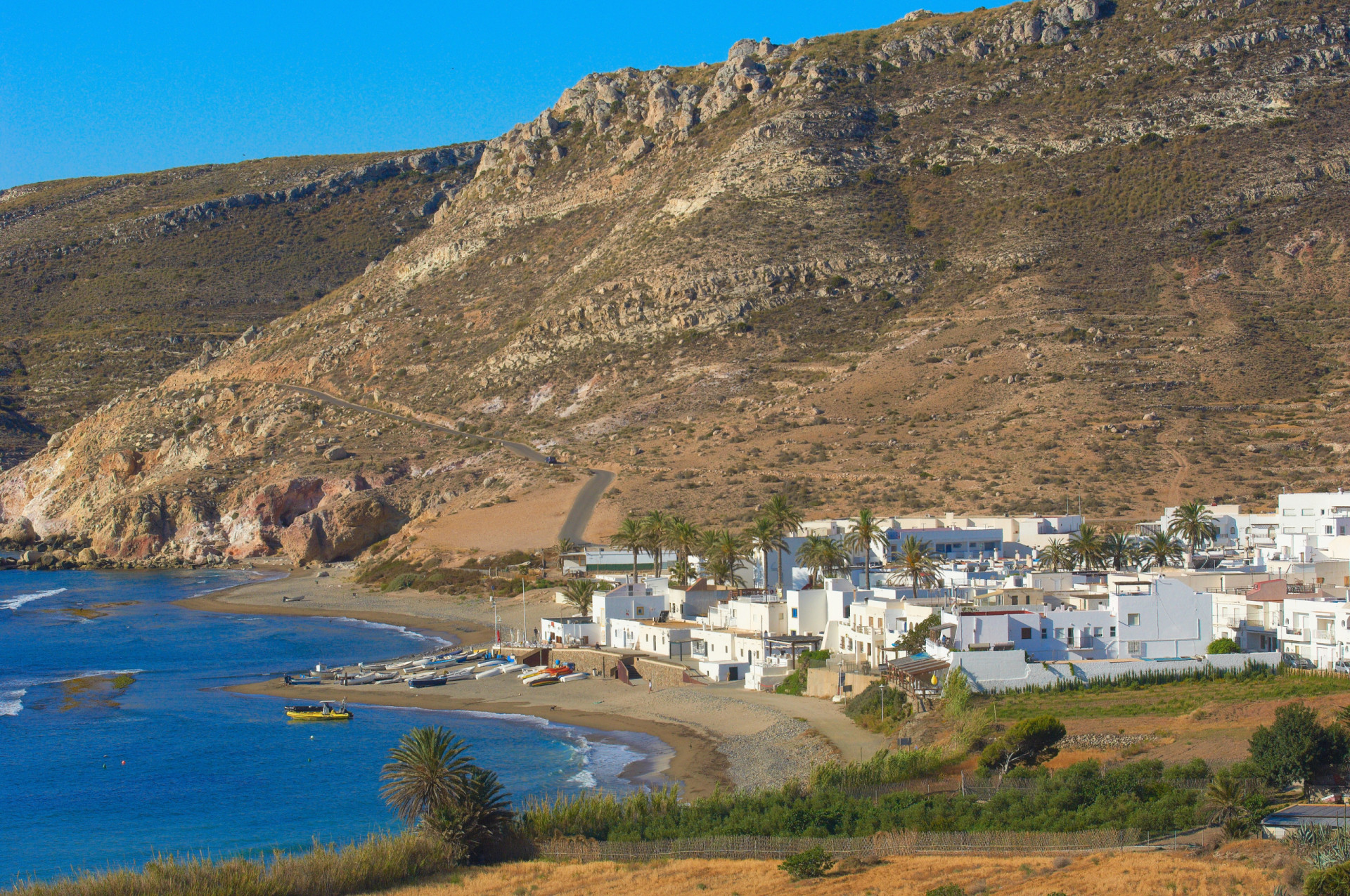 <p>The park features a coastline far removed from the Spanish Costas glamorized in travel brochures. Instead, villages like Las Negras (pictured) dot the shoreline.</p>