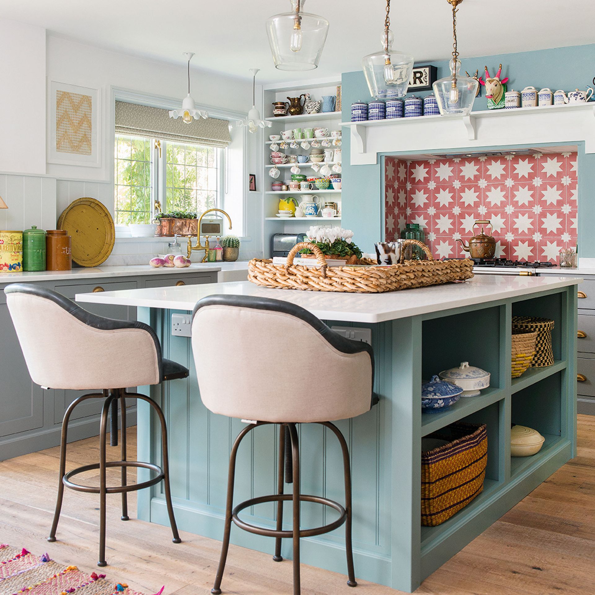<p>                     The colours of nature are intrinsically linked with country kitchen decor. For a modern approach to rural kitchen colour schemes, head to pretty but muted pastels.                   </p>                                      <p>                     'Look to the outside for inspiration in your colour palette - pale blues and greens, calming yellows' suggests Melissa Klink, Creative Director, Harvey Jones. 'Country kitchen ideas usually have pattern play going on and you can add to this with painted cabinetry, shelving, artwork and small decorative items all in various colours to give an overall palette.'                   </p>                                      <p>                     You don't have to stick to just one colour, either. 'Mixing-and-matching colour and finish creates an eclectic lived-in atmosphere needed for a rustic scheme,' points out Graeme from Life Kitchens.                   </p>