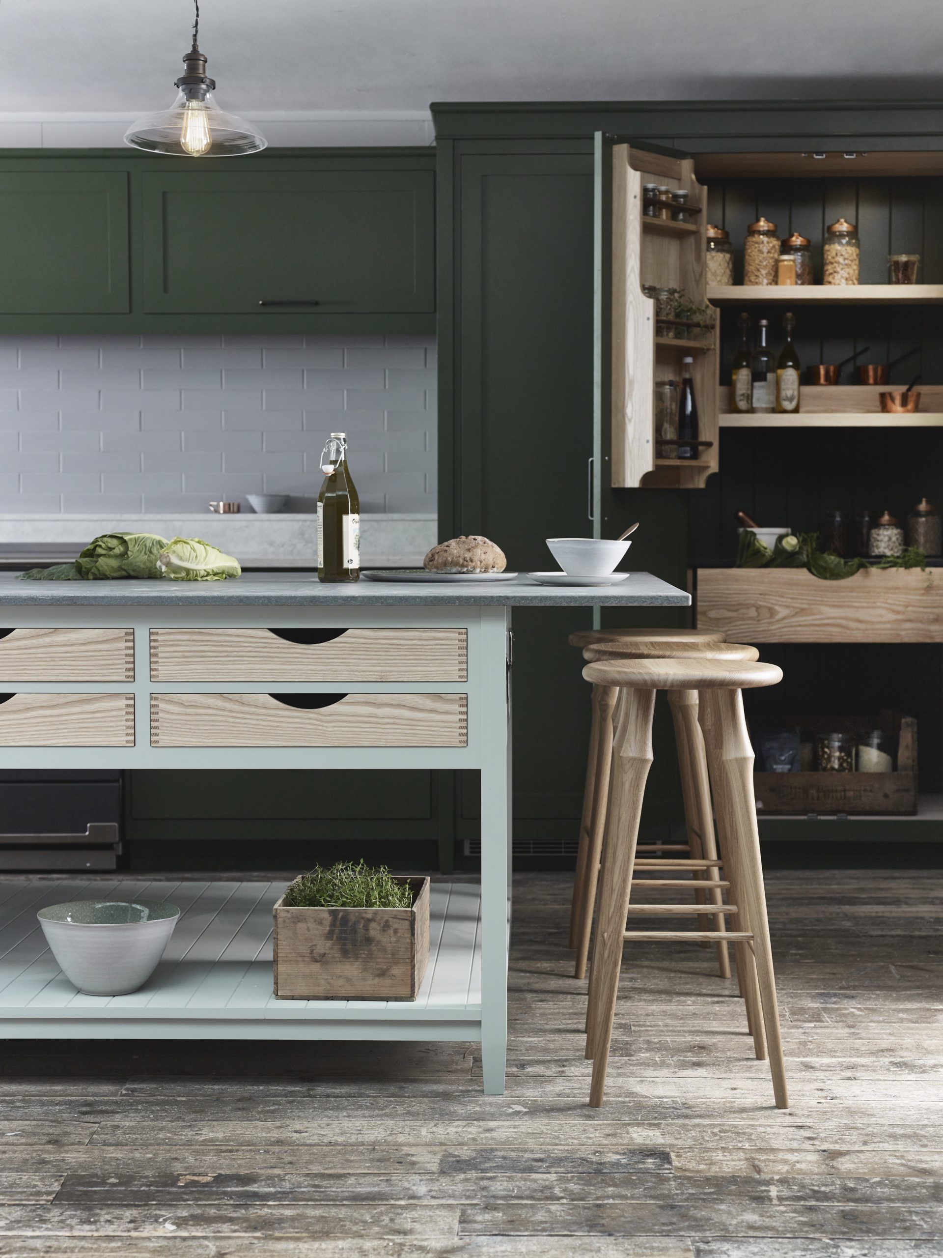 <p>                     If global paint brands and colour forecasters are to be believed, green kitchens are prevailing, from neo-mint to dark olive. ‘We’re seeing green replace the navy blues and dark greys of recent years,’ says Iain O’Mahony, Director, Brookmans by Smallbone.                   </p>                                      <p>                     This back-to-nature shade is perfect for country kitchen ideas, taking us mentally straight outside into a rural landscape.                   </p>