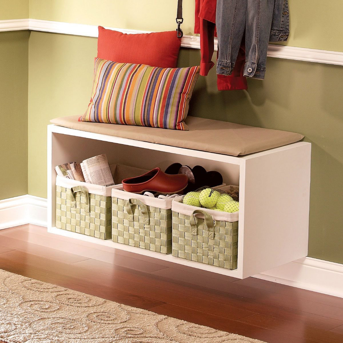 How To Build Simple Box Shelves for Your Entryway