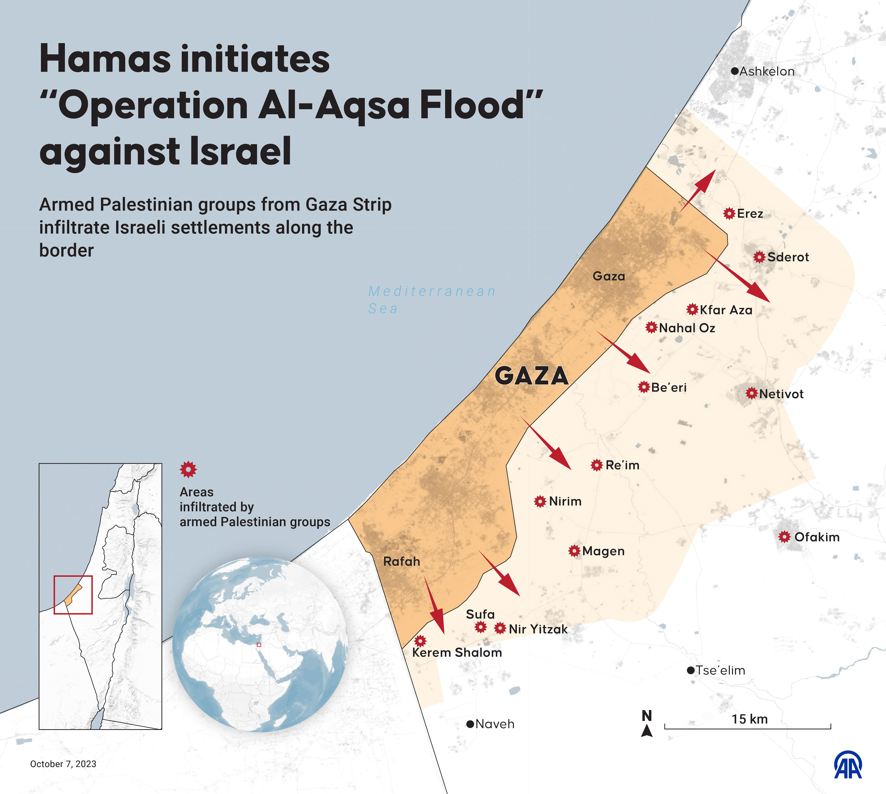 Israel hamas map