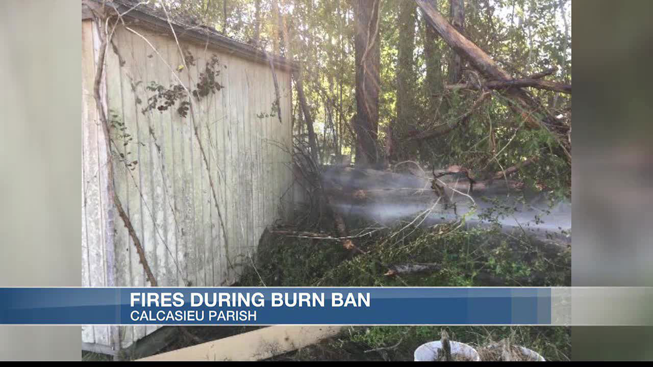 Multiple fires burn in Calcasieu Parish as statewide burn ban continues