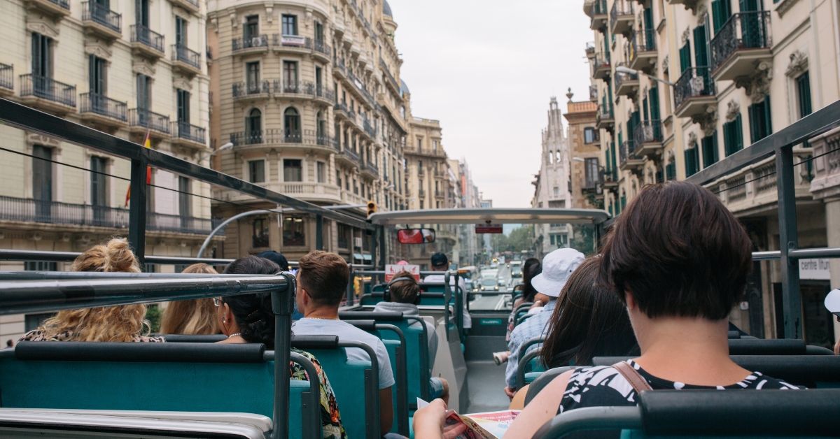 <p> Barcelona's Bus Turístic is one of several popular double-decker bus tours in the city that lets riders hop on and hop off at dozens of incredible sites.  </p> <p> Audio guides are available in more than a dozen languages (headphones are provided on the bus), and riders can take in everything from La Sagrada Familia to Camp Nou football stadium. </p> <p> Booking with Bus Turístic on one of your first days in Barcelona can help <a href="https://financebuzz.com/ways-to-travel-more?utm_source=msn&utm_medium=feed&synd_slide=2&synd_postid=13870&synd_backlink_title=save+money+on+travel&synd_backlink_position=3&synd_slug=ways-to-travel-more">save money on travel</a> by narrowing down which spots you can devote more time to.  </p> <p>  <p class=""><a href="https://financebuzz.com/extra-newsletter-signup-testimonials-synd?utm_source=msn&utm_medium=feed&synd_slide=2&synd_postid=13870&synd_backlink_title=Get+expert+advice+on+making+more+money+-+sent+straight+to+your+inbox.&synd_backlink_position=4&synd_slug=extra-newsletter-signup-testimonials-synd">Get expert advice on making more money - sent straight to your inbox.</a></p>  </p>