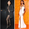 Zendaya Wears a Stormy Gray Gown with a Heart-Racing Deep V-Neckline<br>