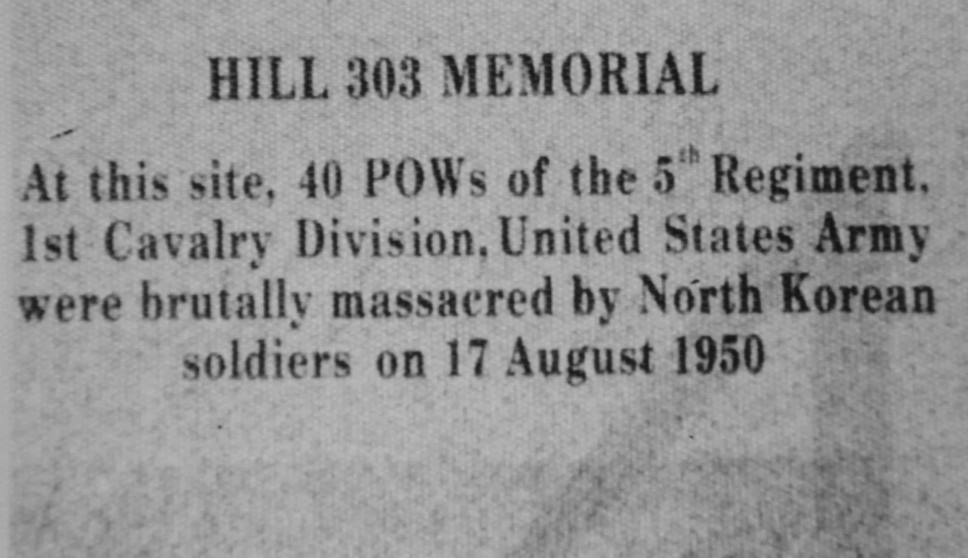 Bloedbad van Hill 303, 1950