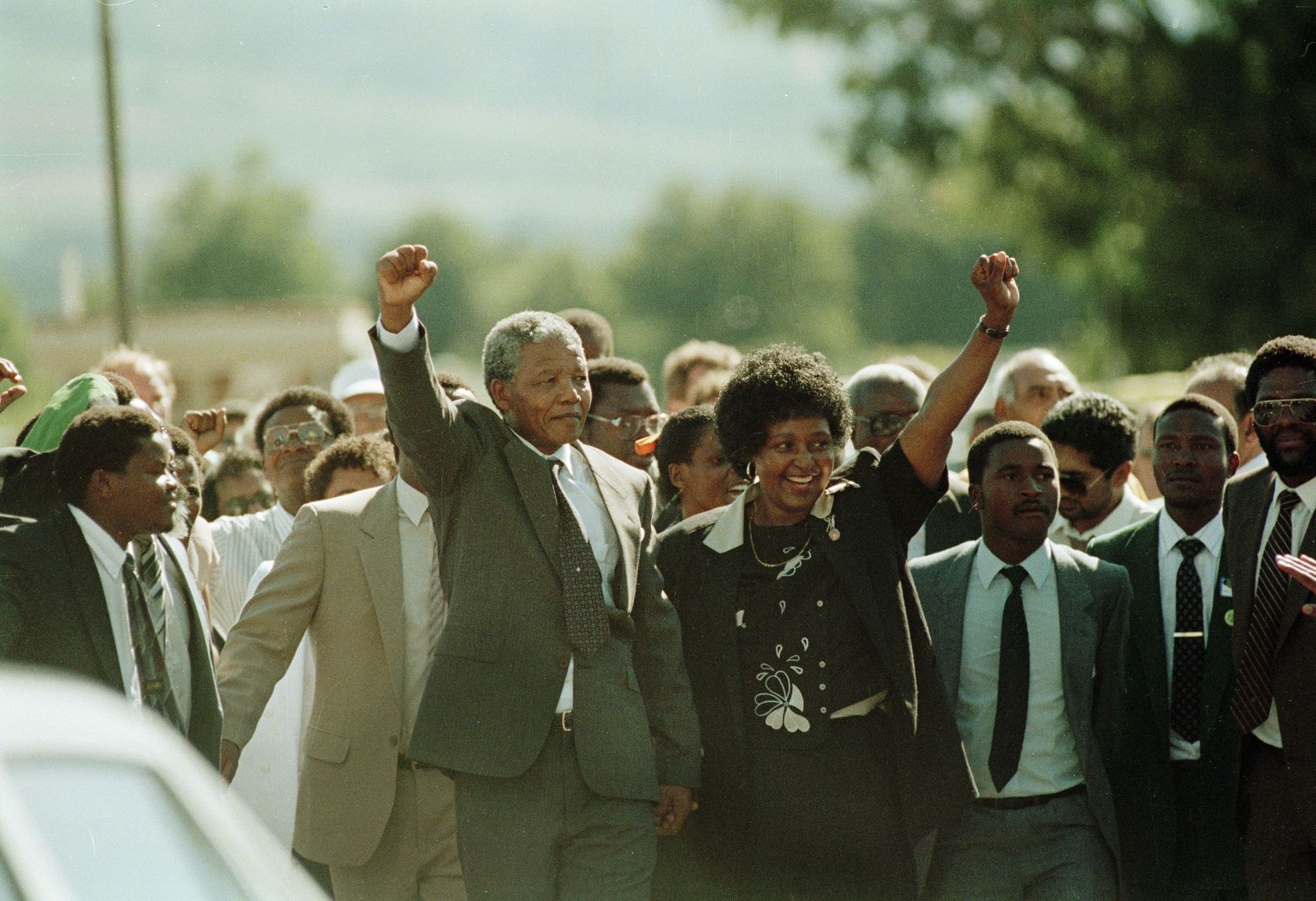 <p>The woman with whom Mandela was associated the longest is <a href="https://www.britannica.com/biography/Winnie-Madikizela-Mandela" rel="noreferrer noopener">Winnie Madikizela</a>, his second wife. After mobilizing South African and international attention throughout her husband’s incarceration, she in turn became an icon of resistance. In the early 1990s, however, she was suspected of infidelity, violence, and extremism. Just as Mandela was advocating for national reconciliation, his wife was <a href="https://www.theguardian.com/world/1991/may/15/southafrica.davidberesford" rel="noreferrer noopener">convicted of complicity in the kidnapping and murder of a teenager</a>. The couple separated after 38 years of marriage.</p>
