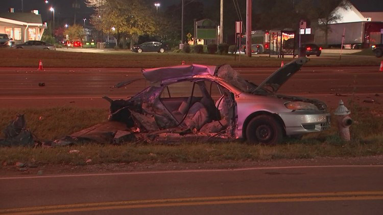 New video of crash that left a juvenile dead, 2 others severely wounded in  north Columbus