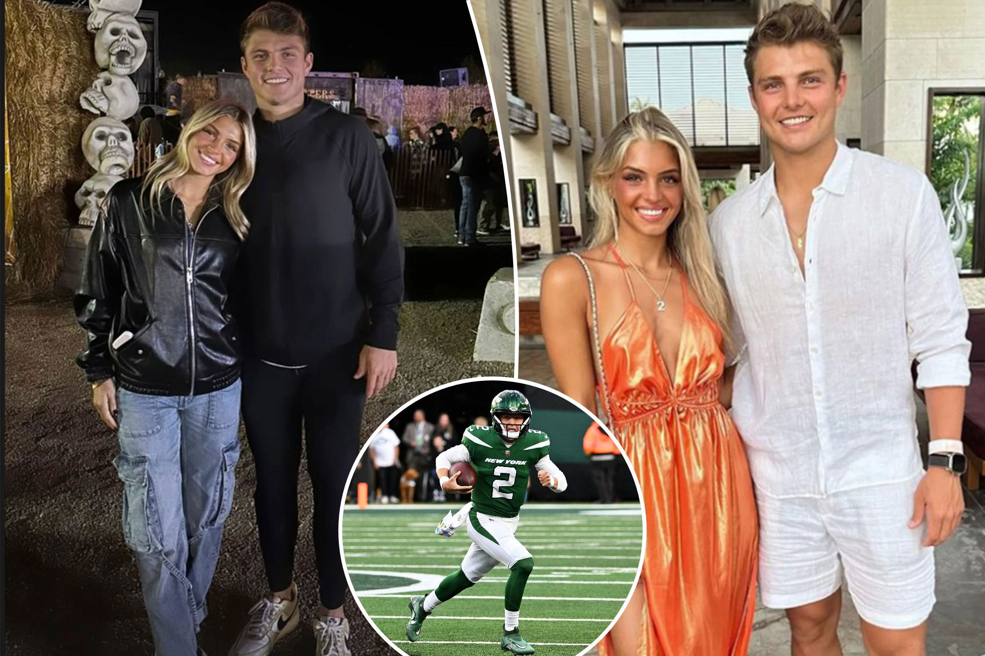 Zach Wilson enjoys Jets’ bye week with family, girlfriend Nicolette ...