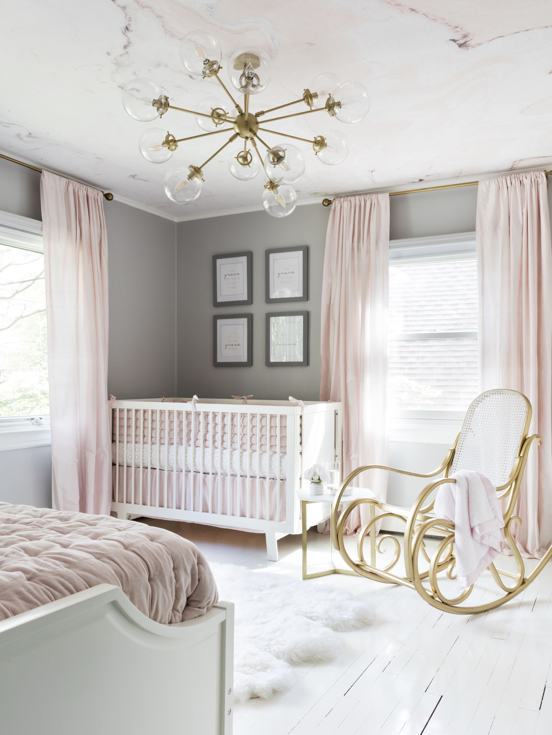 <p>                     Decorating with grey has become de rigueur in interior design, and works wonderfully when paired with pink in a baby girl's nursery. Undeniably the new but enduring neutral, this cool color adds a sophisticated edge, elegance and a refinement to a nursery room, and is a go-to for anyone who wants an easy-to-live with tone that's easy to color scheme and redecorate around.                   </p>                                      <p>                     Due to its versatility, most colors go with grey – it is a neutral after all, which means it acts like a blank canvas on which you can put your mark. Texture plays an important part in grey rooms, too.                   </p>