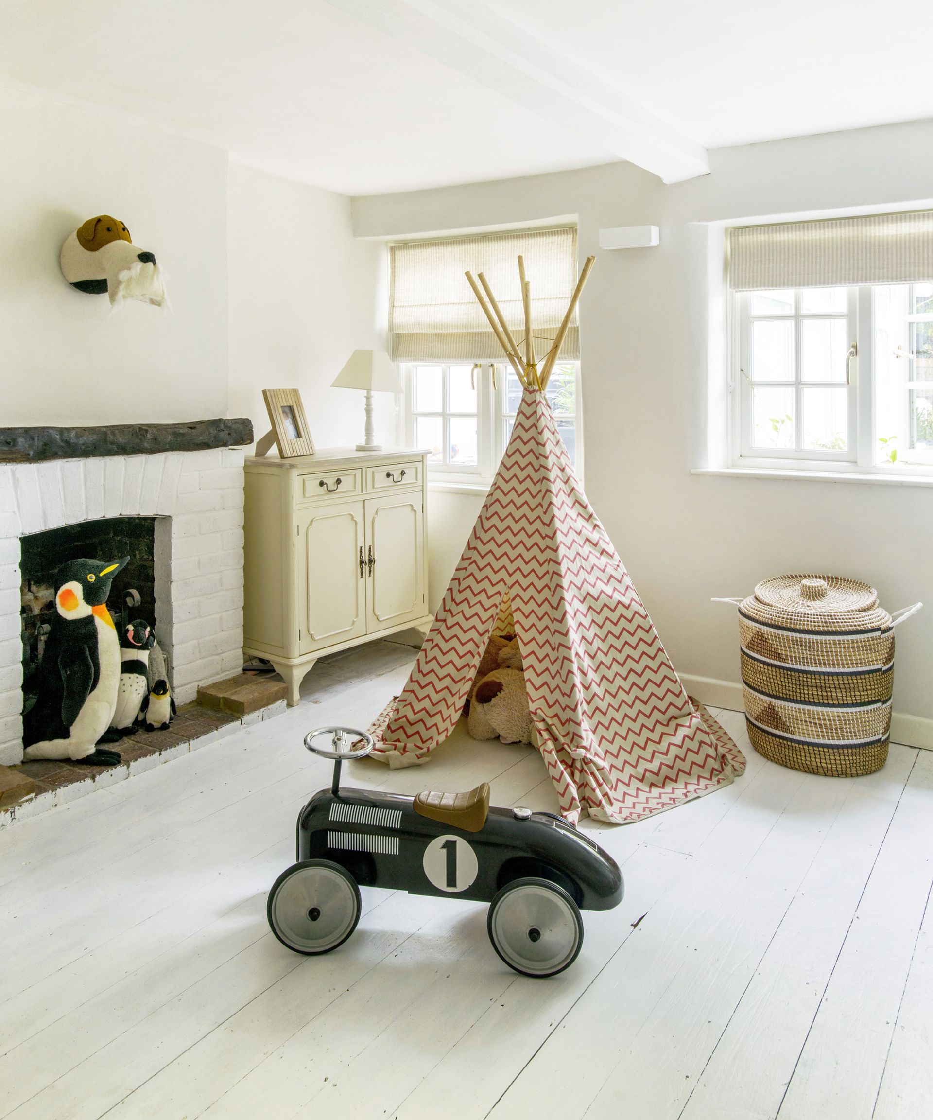 <p>                     Blending coziness with a feeling of cleanliness makes for a golden ratio in a nursery – and an easy way to do that is to go all out with warm neutrals.                   </p>                                      <p>                     In this room, rustic whitewashed floorboards are built upon with cream furniture, fabrics and accessories, with light brown woods pulling the scheme towards gentle, natural browns.                   </p>                                      <p>                     It’s a scheme that works well with gender neutral nurseries too, and especially well when filled with layers of textiles.                   </p>