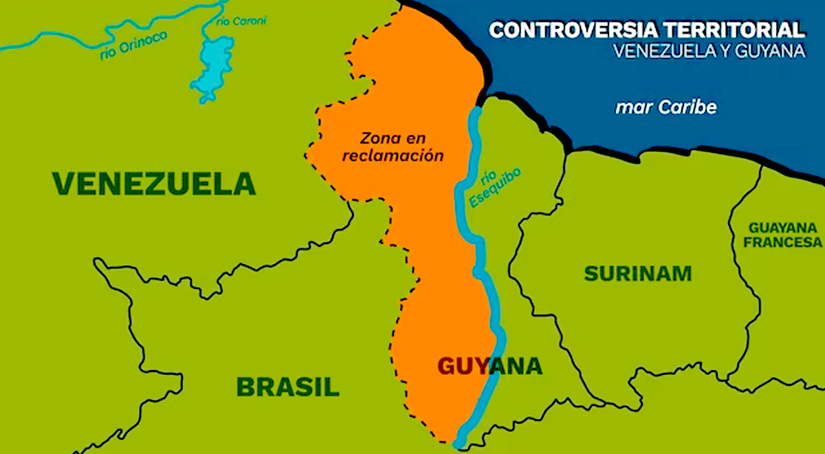 Венесуэла и гайана. Venezuelan Guiana Map.