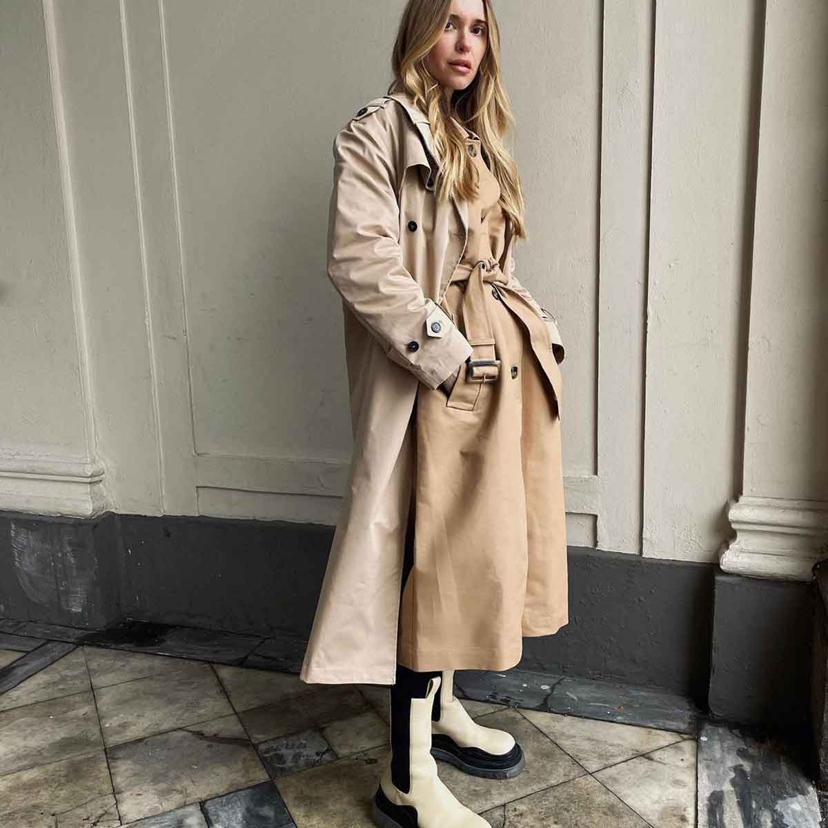 <p>We doubt that trenchcoats will ever truly go out of style. Why? Because they're so warm and can be super fashionable. You can dress them up while wearing a dress or down with just a pair of jeans and a t-shirt. Plus, they also keep you super warm.</p> <p>This year, designers are all about creating a larger silhouette, so they're encouraging people to get an untailored trenchcoat — one that really envelopes you in a comfortable way. However, nothing is wrong with getting a bit of a tailor to a trenchcoat where it hugs your curve and creates a semi-hourglass shape. </p>