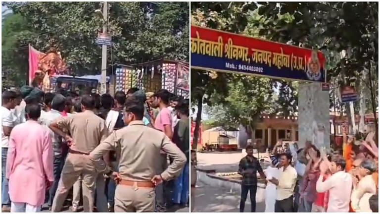 Communal Clash Erupts Over Playing Of Colours During Durga Idol Immersion In Mahoba