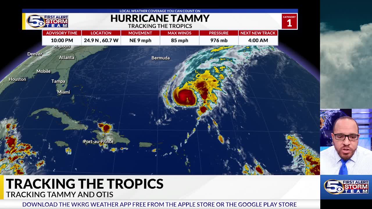 Otis Now A Category 5 Hurricane In The Pacific Tracking Tammy In The   AA1iNe07.img